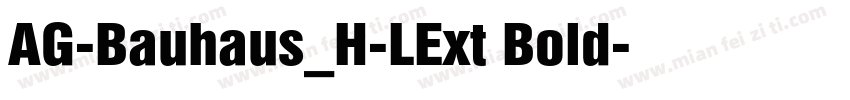 AG-Bauhaus_H-LExt Bold字体转换
